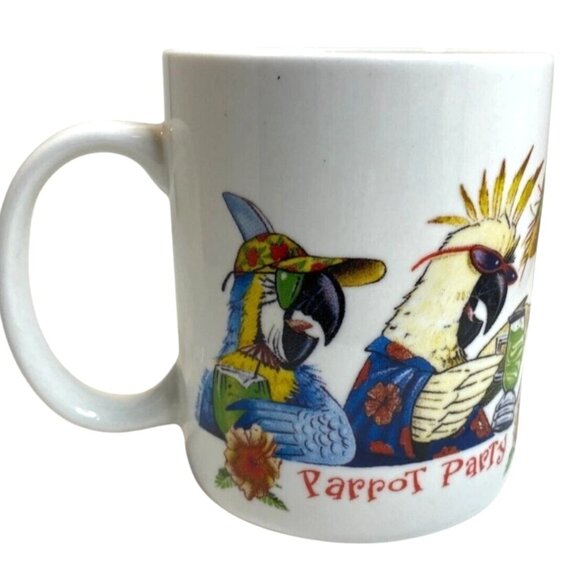 Caribbean Soul Parrot Party Tropical Birds Cocktails Ceramic Coffee Mug 8oz - Picture 13 of 14